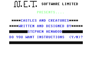 Creatures title screen for Commodore 64